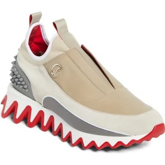 Christian Louboutin SHARKYLOUB SP Spikes Flat Leather Sneakers Shoes Mens main image 9